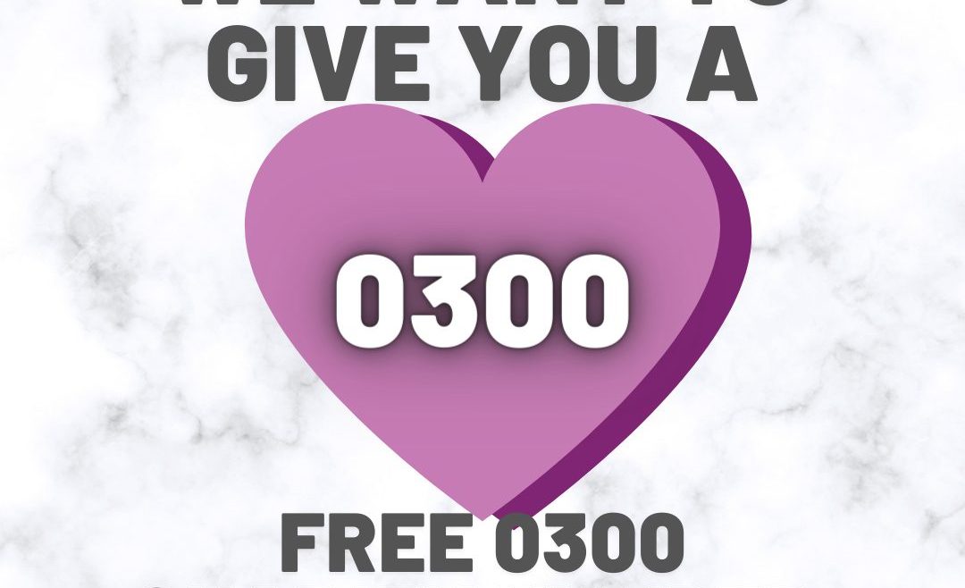 Graphic from 03 Number Shop offering free 03 numbers
