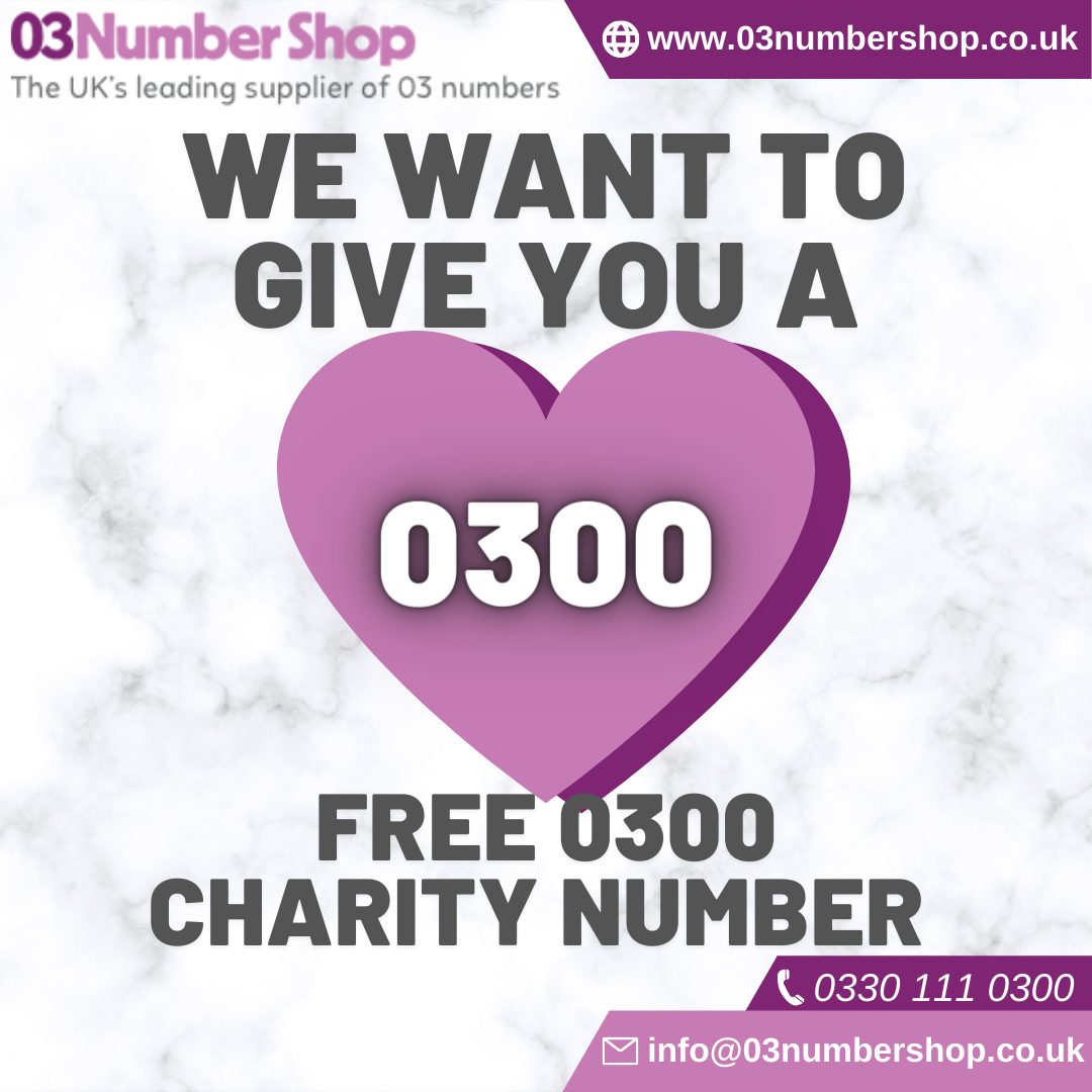 Graphic from 03 Number Shop offering free 03 numbers